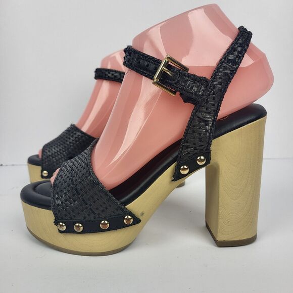 SARTO by Franco Sarto Wally Platform Sandal Wood Clog - Picture 2 of 16